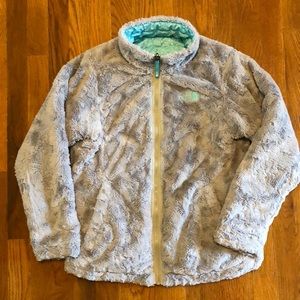 🐨Girls NORTH FACE Reversible Puffer Fur Jacket XL